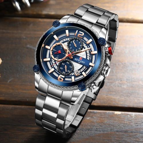 Élégante Montre-bracelet Acier La Mode Des Hommes