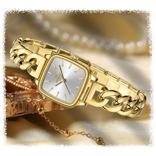 Montre À Quartz En Acier Inoxydable Pour Femme, Étanche