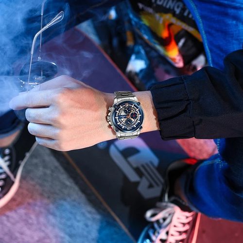 Élégante Montre-bracelet Acier La Mode Des Hommes thumbnail 3
