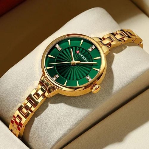 Curren Montre À Quartz Étanche Pour Femme Avec Bracelet En Acier Inoxydable, Montre-bracelet