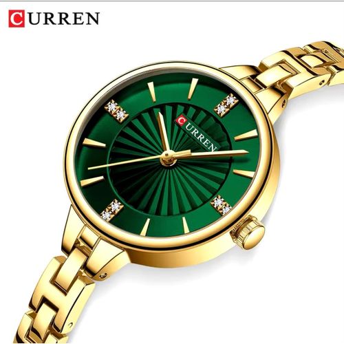 Curren Montre À Quartz Étanche Pour Femme Avec Bracelet En Acier Inoxydable, Montre-bracelet