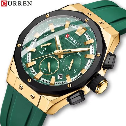 Montre-bracelet Étanche Chronographe Date - Montre Militaire Haut Silicone