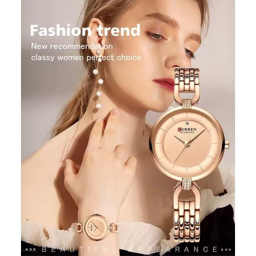  Montre-bracelet En Acier Inoxydable Pour Femme