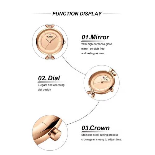  Montre-bracelet En Acier Inoxydable Pour Femme