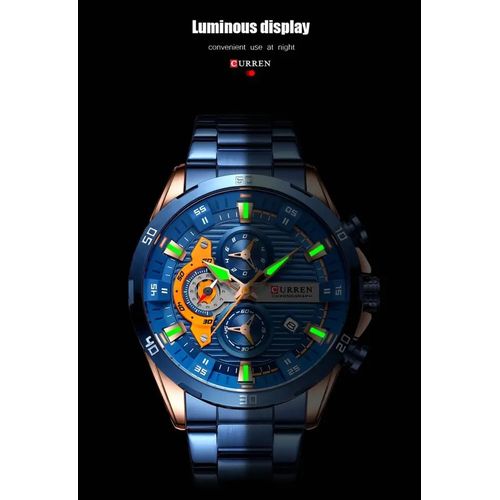 Montre Chronographe À Quartz En Acier Inoxydable Pour Homme thumbnail 3