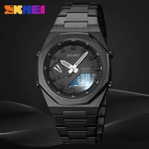 Montre À Quartz D'affaires Décontractée Mouvement Numérique Japonais thumbnail 3