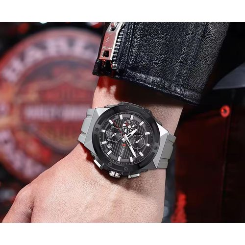 Montre À Quartz Étanche Bracelet En Silicone Sport