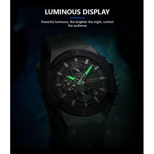 Montre À Quartz Étanche Bracelet En Silicone Sport thumbnail 3