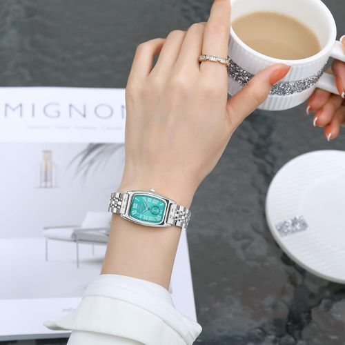  Montre À Quartz En Acier Inoxydable Pour Femme, Étanche