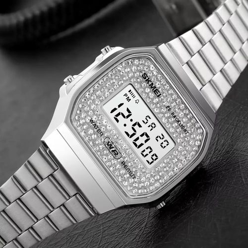  Montre Numérique Étanche Pour Homme Avec Bracelet En Acier