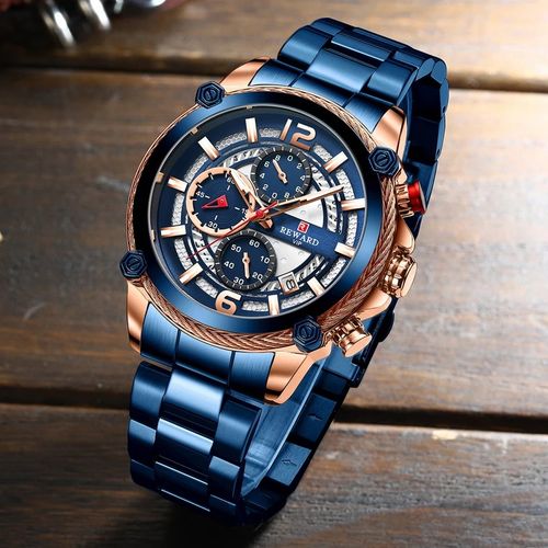 Montre-bracelet À Quartz Pour Homme, La Fenêtre Du Calendrier Chronographe