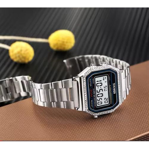 Montre Numérique Étanche Avec Bracelet En Acier thumbnail 3