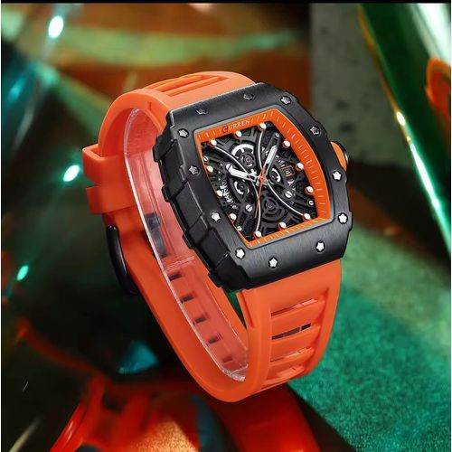 Montre À Quartz Étanche Calendrier Horloge Créative Bracelet En Silicone
