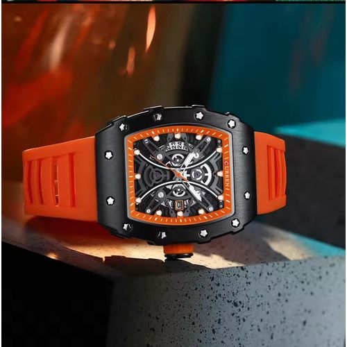 Montre À Quartz Étanche Calendrier Horloge Créative Bracelet En Silicone