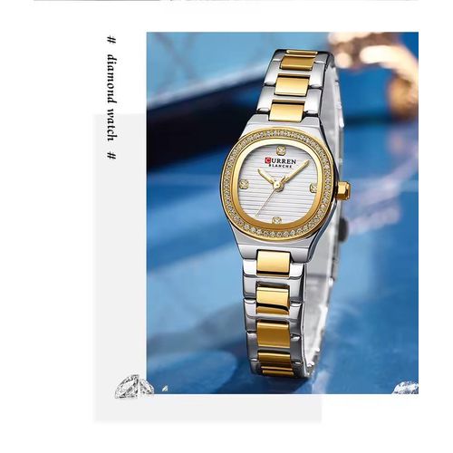  Montre Pour Femme Décontracté Cristal 3 Mains Quartz Montre-bracelet