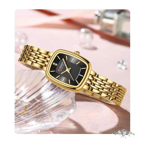 Montre À Quartz Pour Femme, Simple Et Élégante, Cadran Carré Localité, Bracelet En Acier thumbnail 3