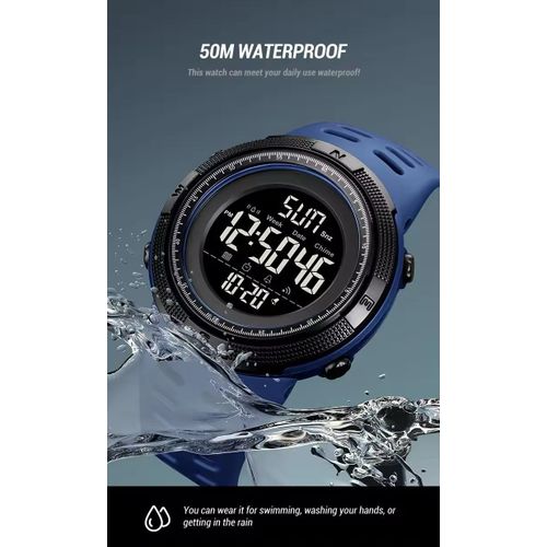  Montre Numérique De Sport Pour Homme – Étanche 50 M, Led Et Chronomètre