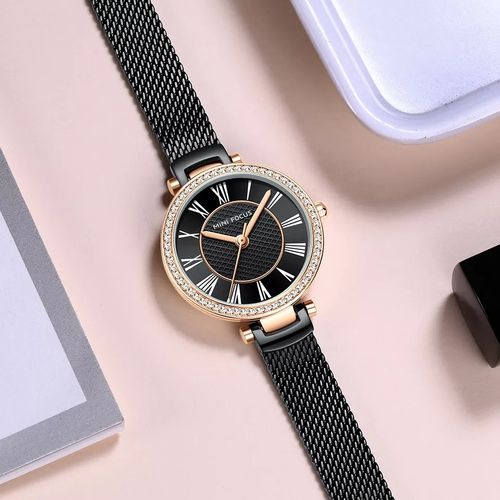 Montre Design Quartz - Bracelet En Acier 