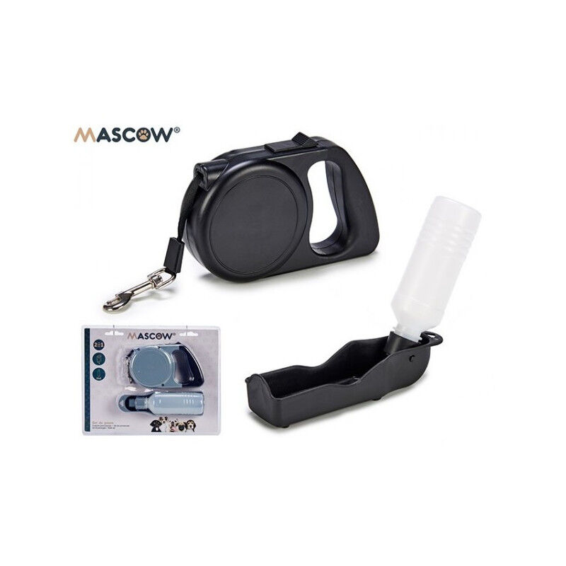 Set Laisse Retractable Pour Chien Et Bouteille