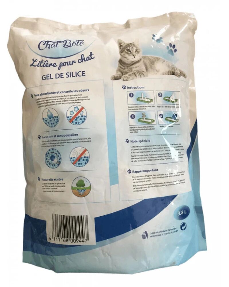 Litiere Gel De Silice - Parfum Ocean - Chat Bote