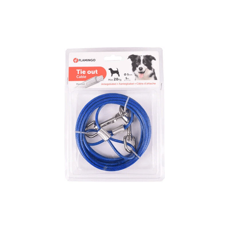 Cable De Niche Plastifie Bleu 5m - 5mm