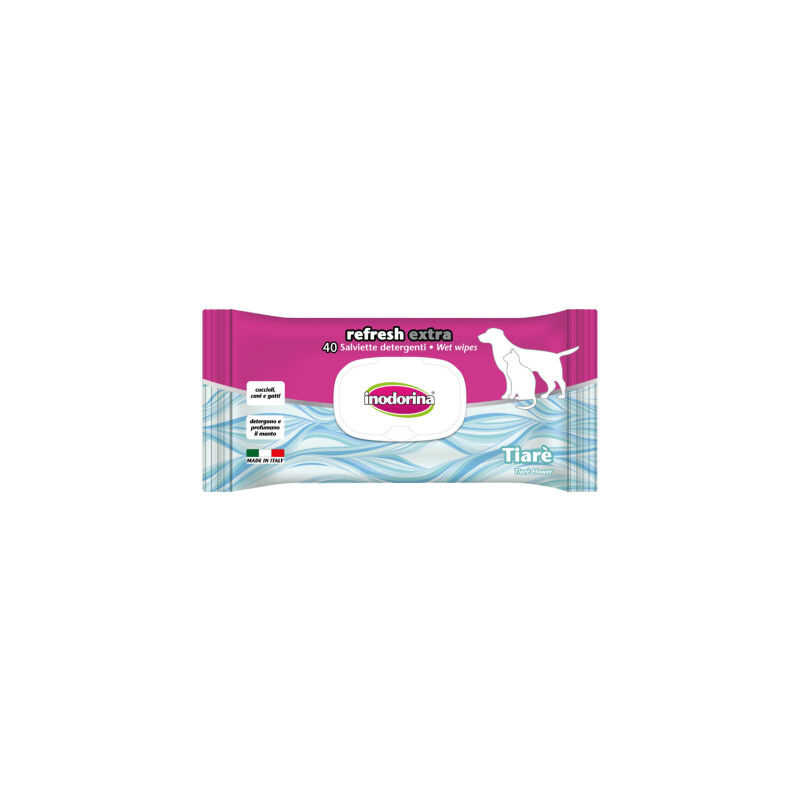 Lingettes Refresh Fleur De Tiare Pour Chien Et Chat - Inodorina