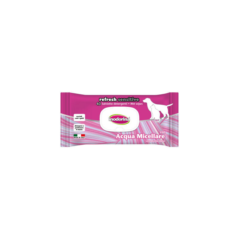 Lingettes Refresh A Leau Micellaire Pour Chien Et Chat - Inodorina