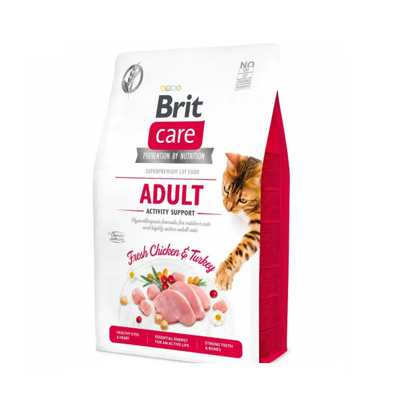Brit Care Sans Cereales Adult Activity Support - Chat - 2kg
