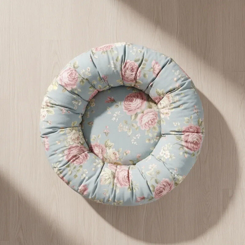 Coussin Donut Xl En Lin - Light Blue- Chat Ou Chien thumbnail 4