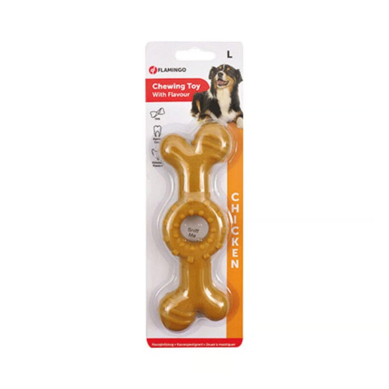 Jouet Pour Chien Sous Forme Dos Saveur Poulet - Flamingo