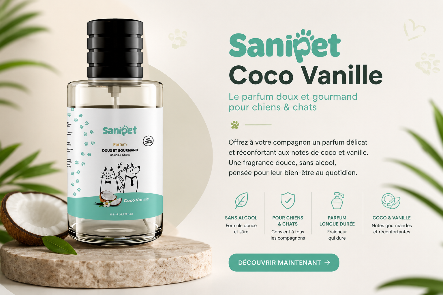 Sanipet Coco Vanille – Parfum Premium Pour Chiens &amp; Chats