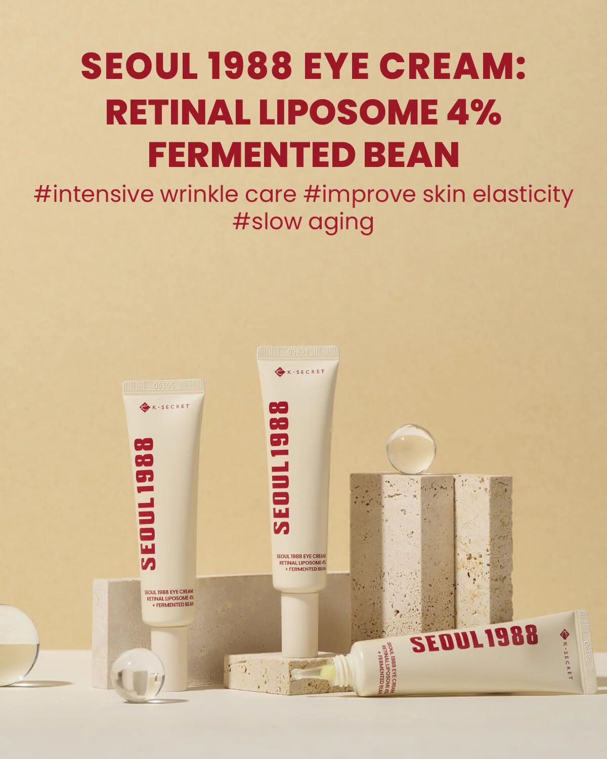 K - Secret Seoul 1988 Eye Cream Retinal Liposome 4 Fermented Bean - 30ml