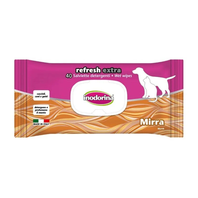 Lingettes Refresh Extra Myrrhe Pour Chien Et Chat 40 Pcs