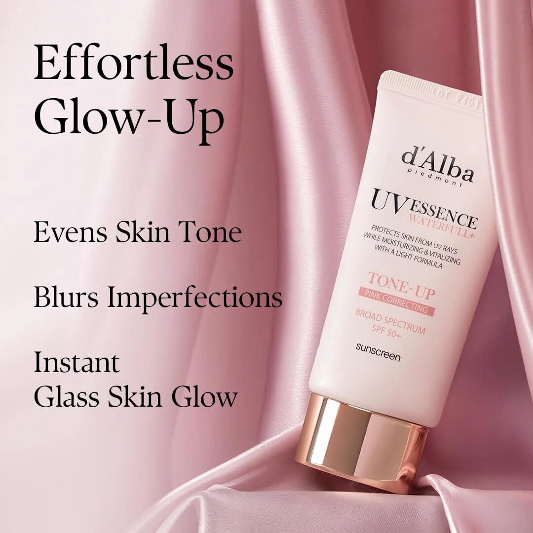 Dalba Uv Essence Waterfull Tone - Up Sun Cream (pink) - 50ml thumbnail 4