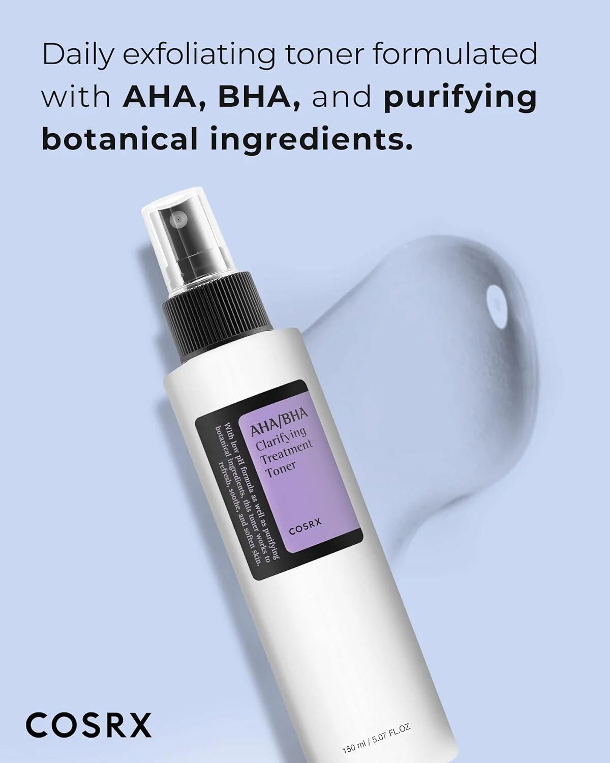 Cosrx Aha Bha Clarifying Treatment Toner - 150ml thumbnail 3