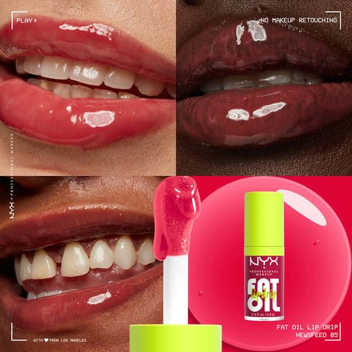 Nyx Professional Makeup Lipgloss Fat Oil Lip Drip - Newsfeed, 4,8 Ml thumbnail 4