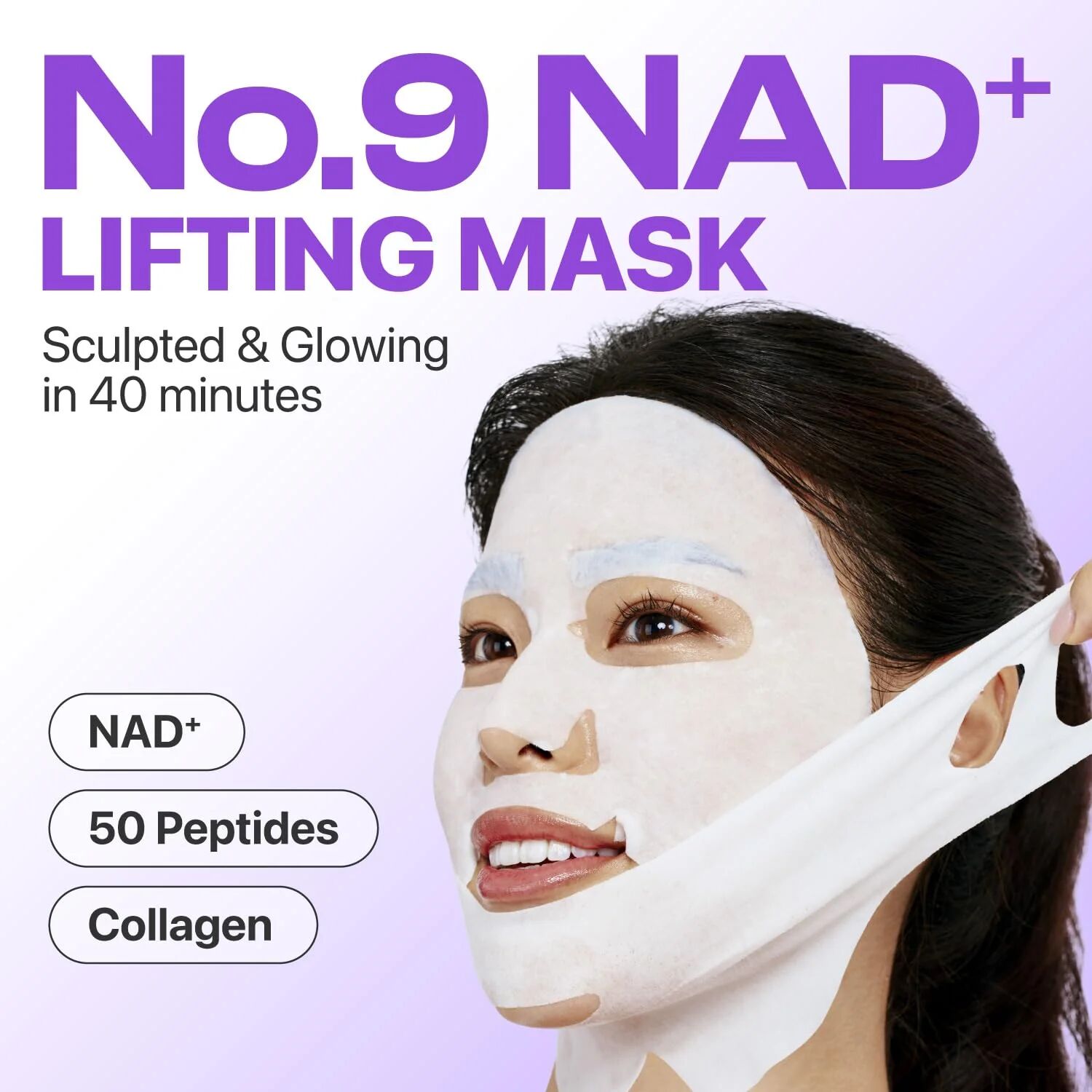 Numbuzin No9 Nad Bio Lifting Full Cover Facial Mask - 4 Masks