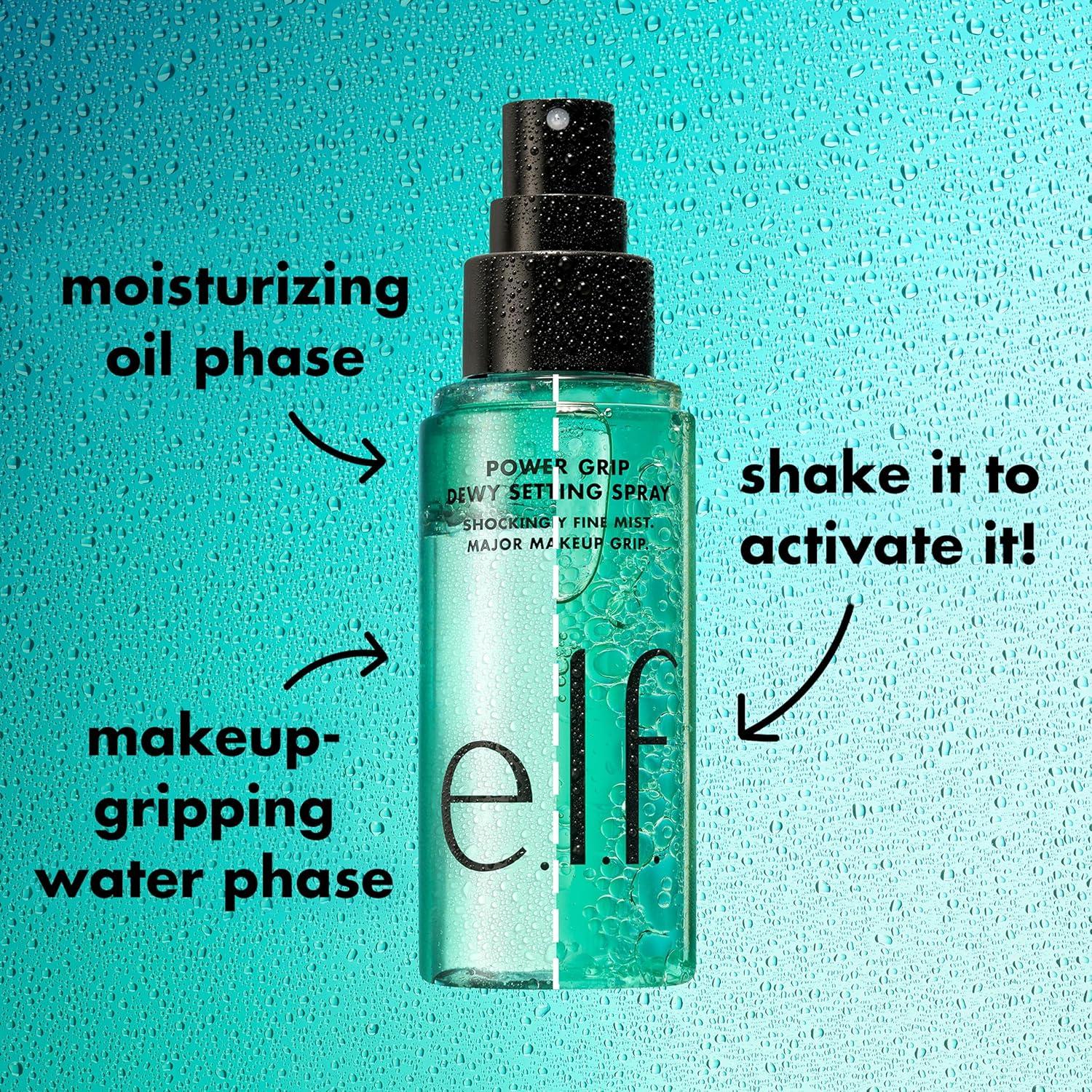 Elf Cosmetic Power Grip Dewy Setting Spray Ultra Fine Long - Lasting Formula - 80ml thumbnail 3