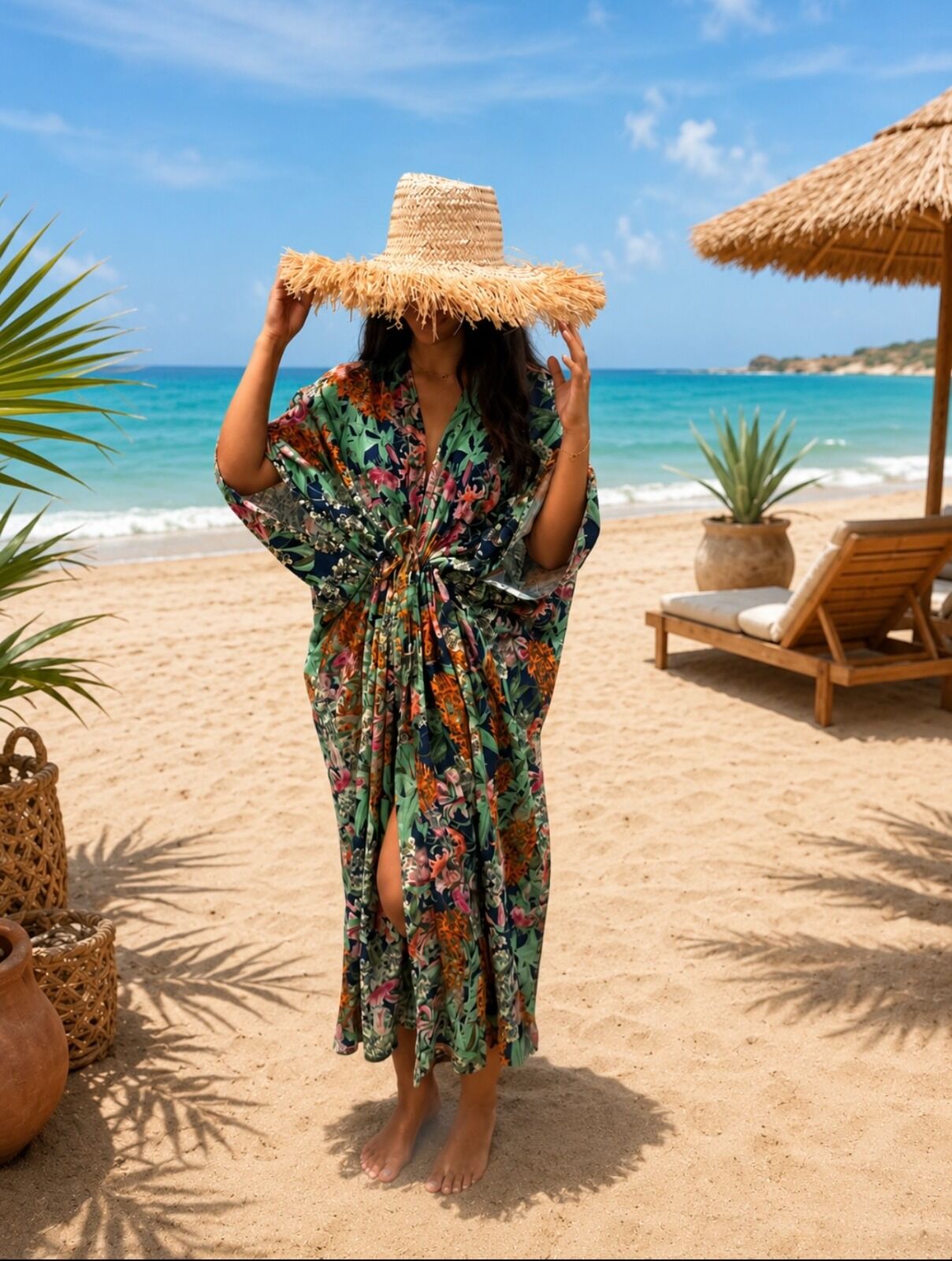 Le Kimono En Lin Paradise Blue