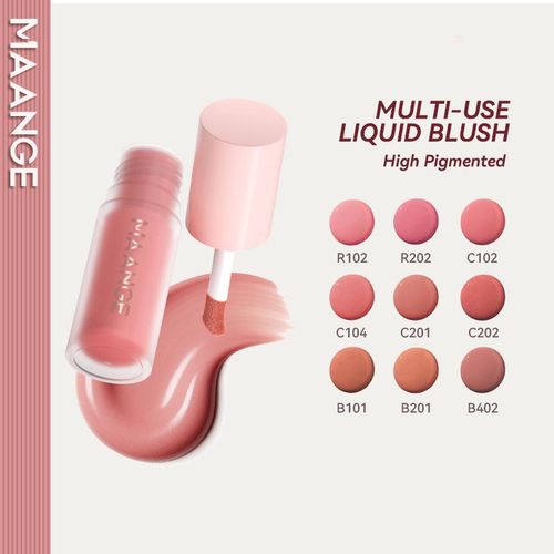 Maange Softlight Pigment Liquid Blush R202 Rose Nude - Blush Liquide Crémeux Haute Pigmentation, Effet Bonne Mine Naturelle