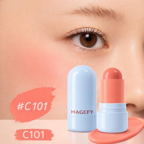 Softlight Pigment Blush Stick C101 Coral Pink - Blush Crème En Stick Haute Pigmentation, Fard À Joues Effet Bonne Mine Naturel thumbnail 3