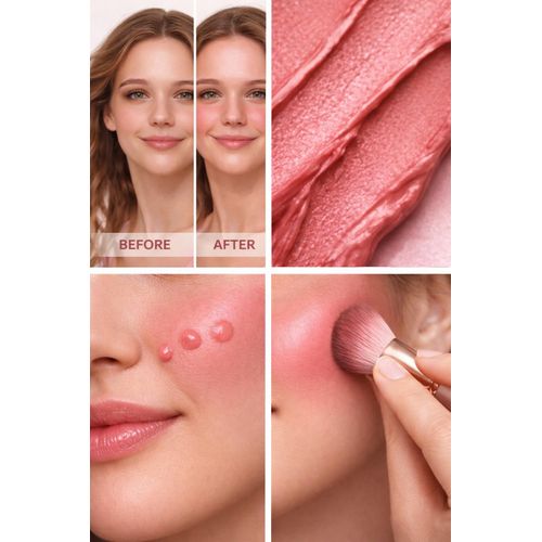 Maange Softlight Pigment Liquid Blush C104 Corail Naturel - Blush Liquide Crémeux Haute Pigmentation, Effet Teint Lumineux