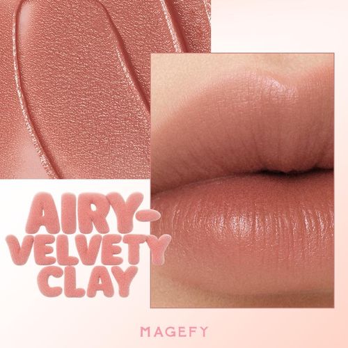 Magefy Velvet Up Lip Cream O201 Orange Nude - Rouge À Lèvres Liquide Effet Velours, Lip Cream Couleur Orange Nude, Maquillage Lèvres Texture Douce