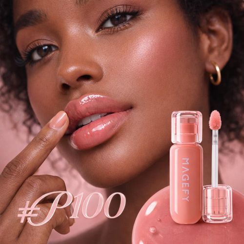 Magefy Serum Lip Gloss P100 Rose Nude - Fini Lumineux Et Confort Quotidien