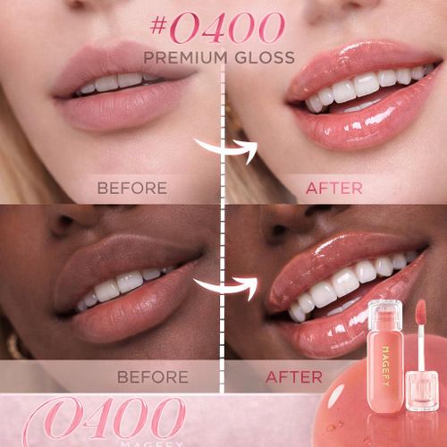 Magefy Serum Lip Gloss O400 Pêche Gloss - Brillant À Lèvres Effet Gloss Ultra Brillant, Couleur Peach, Lip Gloss Maquillage Lèvres thumbnail 3