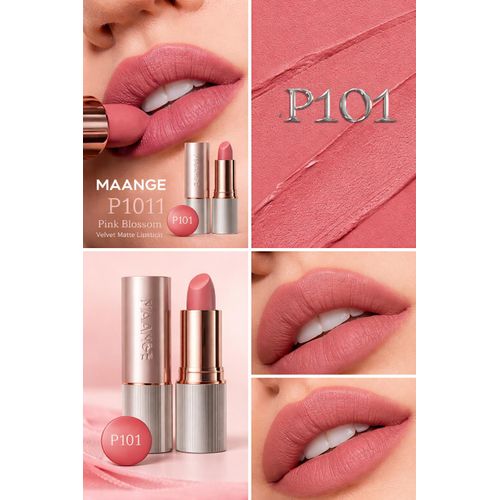 Blur Matte Lipstick P101 - Rouge À Lèvres Mat Velours Rose Nude Lumineux, Effet Flouté Naturel, Texture Crémeuse Confort Longue Durée thumbnail 3