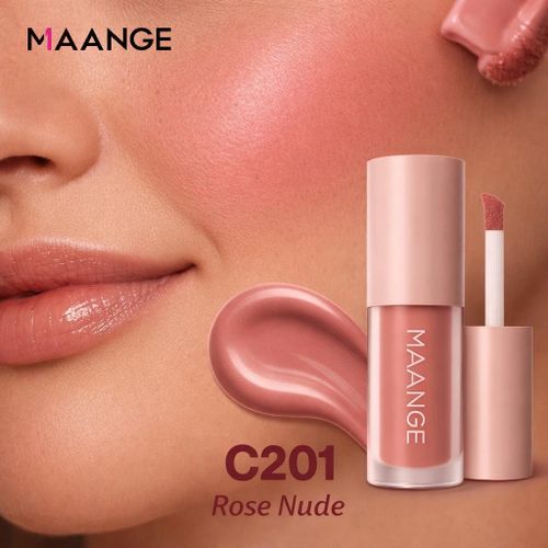 Maange Softlight Pigment Liquid Blush C201 Corail Doux Rose Velouté - Blush Liquide Crémeux Haute Pigmentation, Effet Bonne Mine