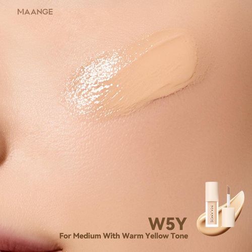 Maange Concealer Liquid W5y - Anti - Cernes Liquide Couvrance Modulable, Correcteur Teint Moyen Sous - Ton Jaune
