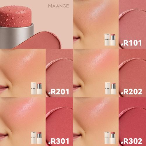 Maange Softlight Pigment Blush Stick R301 Rose Naturel - Blush Crème En Stick, Effet Bonne Mine, Texture Douce Facile À Estomper thumbnail 3