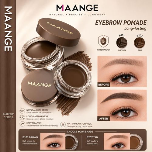 Maange Waterproof Eyebrow Gel - Gel Sourcils Waterproof Disponible En B101 Clear (transparent) Et B201 Tan Brown